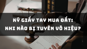 Ký giấy tay mua đất: Khi nào bị tuyên vô hiệu?